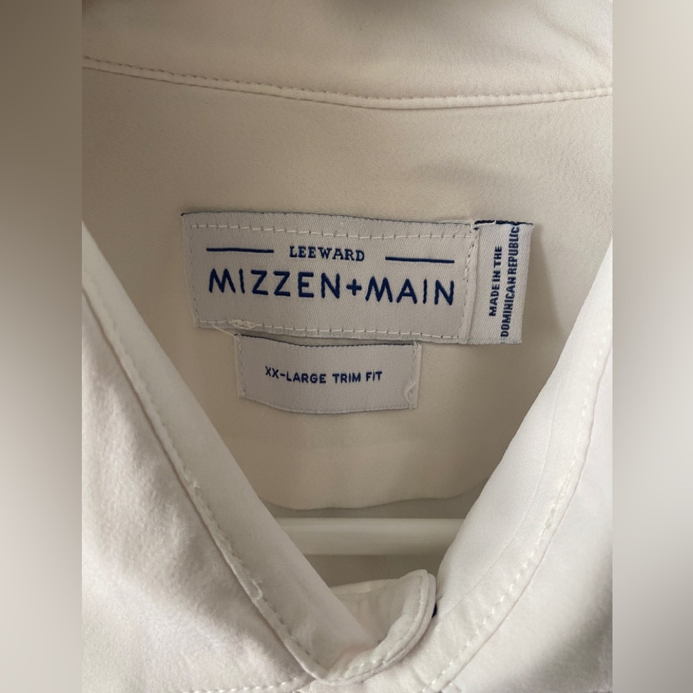 Mizzen+Main Leeward White Dress Shirt Size XXL - Picture 4 of 15